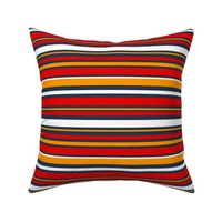 Smaller Scale Vintage Dishes Friendship Coordinate Stripes in Red Navy Yellow Gold White