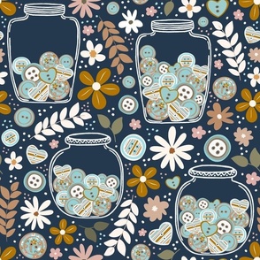 Bigger Scale Nana's Button Jars Home Hobbies Boho Floral
