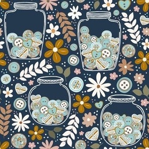 Smaller Scale Nana's Button Jars Home Hobbies Boho Floral