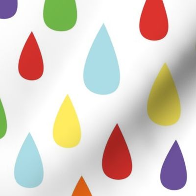 Bigger Scale Colorful Rainbow Raindrops Tear Drops