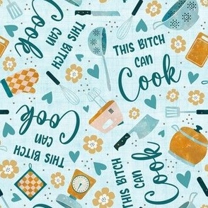 Medium Scale This Bitch Can Cook Sarcastic Sweary Adult Kitchen Humor
