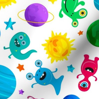 Large Scale Space Monsters Colorful Outer Space Galaxy Nursery