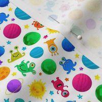 Small Scale Space Monsters Colorful Outer Space Galaxy Nursery