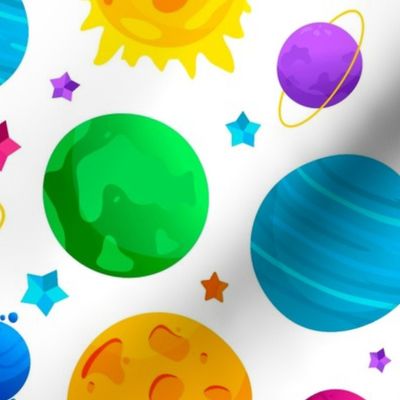 Large Scale Space Monsters Colorful Outer Space Planets Galaxy Nursery