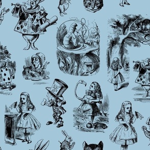 Bigger Scale Vintage Alice in Wonderland Storybook Sketches