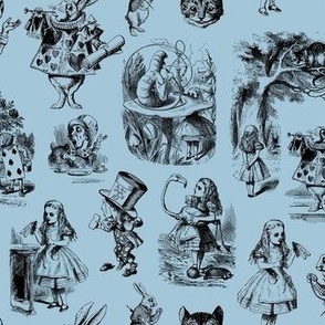 Smaller Scale Vintage Alice in Wonderland Storybook Sketches