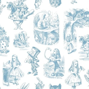 Bigger Scale Vintage Alice in Wonderland Storybook Sketches