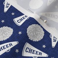 Cheer - Cheerleading - pom poms and megaphone - dark blue - LAD21