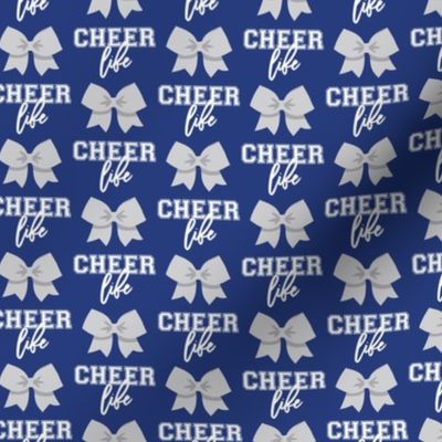 Cheer Life - bows -grey & blue - LAD21
