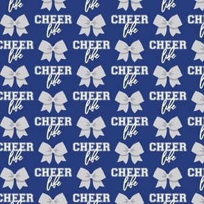 Cheer Life - bows -grey & blue - LAD21