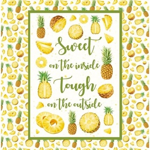 14x18 Panel Be Like A Pineapple Sweet on the Inside Tough on the Outside DIY Hand Towel Garden Flag Wall Hanging