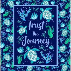 14x18 Panel Trust the Journey Sea Turtles DIY Garden Flag Kitchen Hand Towels or Wall Hanging