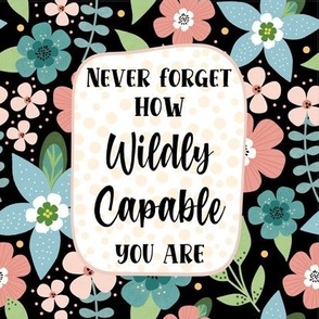Never Forget How Wildly Capable You Are Square Panel 8.25x8.25