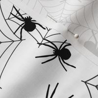 Bigger Scale Creepy Crawly Spiders and Webs Halloween Black and White