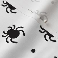 Bigger Scale Creepy Crawly Spiders Halloween Black and White