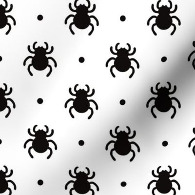 Bigger Scale Creepy Crawly Spiders Halloween Black and White