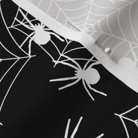 Bigger Scale Creepy Crawly Halloween Spiders Black and White
