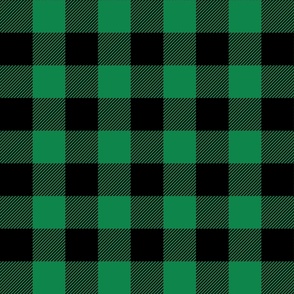Buffalo Check - Deep Forest Green and Black