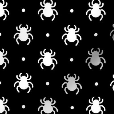 Bigger Scale Creepy Crawly Halloween Spiders Black and White