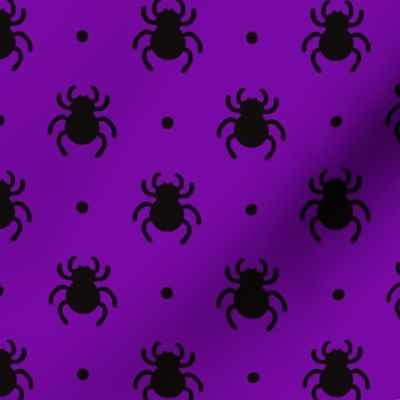 Bigger Scale Creepy Crawly Halloween Spiders in Purple and Black