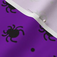 Bigger Scale Creepy Crawly Halloween Spiders in Purple and Black
