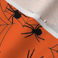 Bigger Scale Creepy Crawly Halloween Spiders Orange and Black
