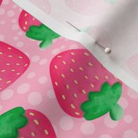 Large Scale Pink Summer Strawberries