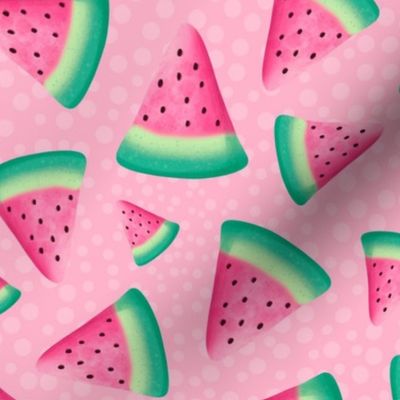 Large Scale Pink Watermelon Slices