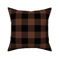 Buffalo Check - Deep chocolate brown and Black