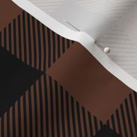 Buffalo Check - Deep chocolate brown and Black