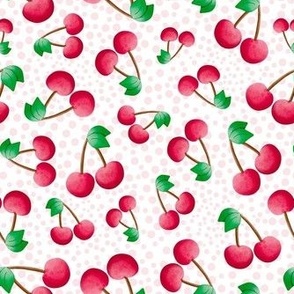 Medium Scale Red Sweet Cherries