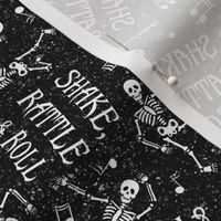 Medium Scale Shake Rattle and Roll Dancing Skeletons White and Black