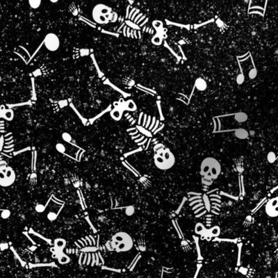 Large Scale Dancing Skeletons in White and Black