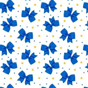 cheer bows - royal blue - LAD21