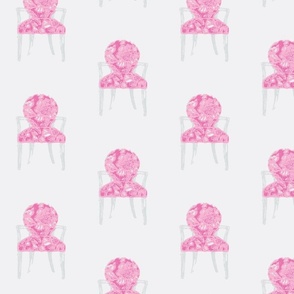 Pink Floral Arm Chair