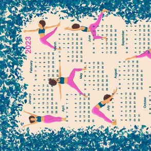 2023 calendar Yoga girl