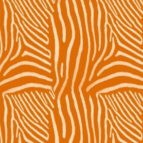 orange zebra Print