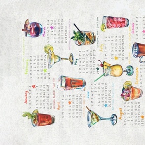 2022 Calendar of Drinks Wall Hanging