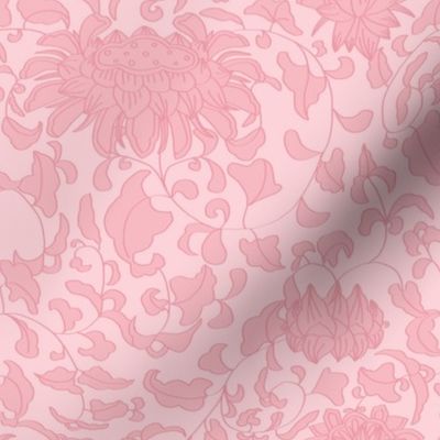 Chinoiserie Vines in Pastel Pink