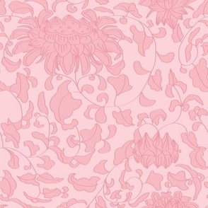 Chinoiserie Vines in Pastel Pink