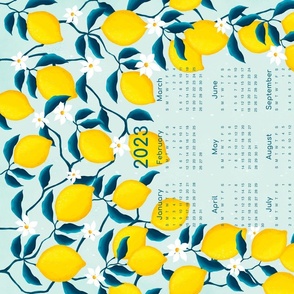 2023 Calendar tea towel lemons