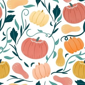 Fall for Pumpkins & Gourds - White