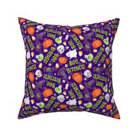 Medium Scale Boo Bitches Sarcastic Sweary Halloween Ghosts Pumpkins Witch Hats