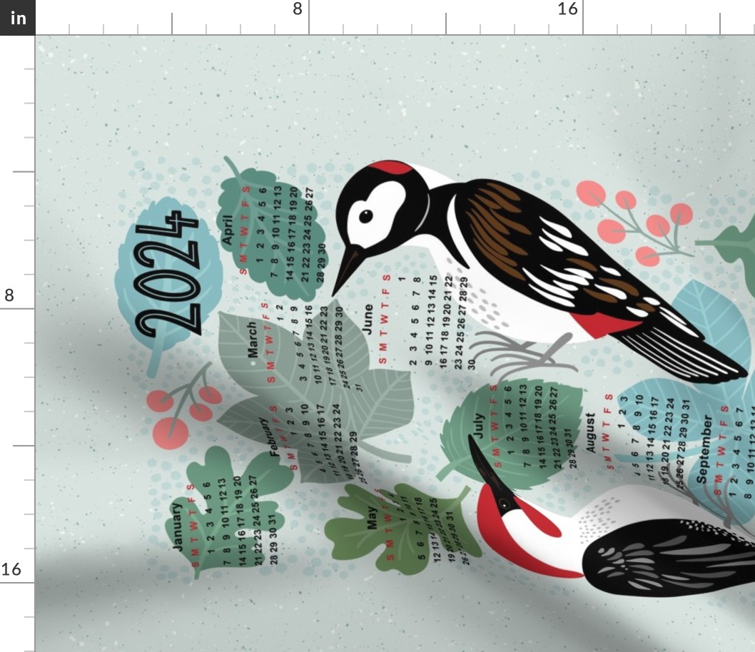 Woodpecker Calendar 2024