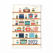  Mid-Century Pantry Jars 2022 Tea Towel Calendar // All designs are © ZirkusDesign 