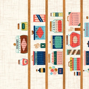  Mid-Century Pantry Jars 2022 Tea Towel Calendar // All designs are © ZirkusDesign 