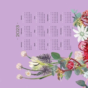  2022 Wild Blooms Calendar with Australian Native flowers-Mauve