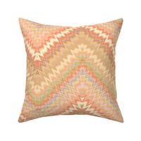 Marbled Paper Look Chevrons in Coral and Cream