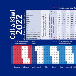 Call-a-Kiwi Time Zone Calendar 2022