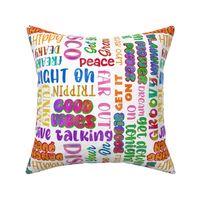 Large Scale 70s Disco Word Cloud Colorful Jive Talking Sayings